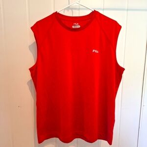Fila Red Sleeveless Athletic Shirt Size L Very Good Condition Workout